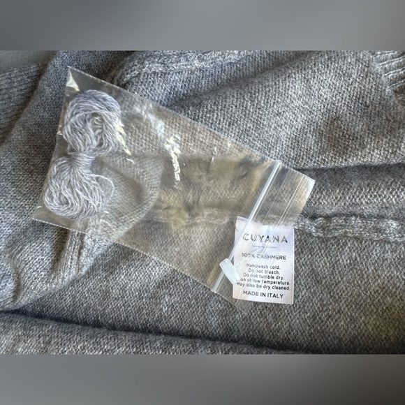 NWT Cuyana Single-Origin Open Cashmere Long Cardigan in Light Heather Grey - Picture 7 of 10